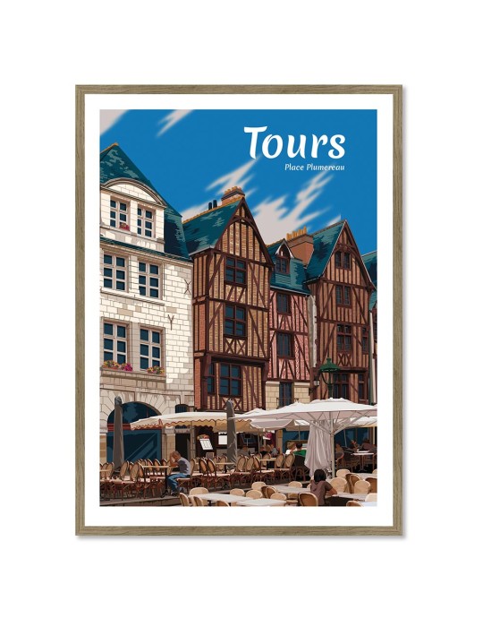 Tours – Poster affiche – image encadrée
