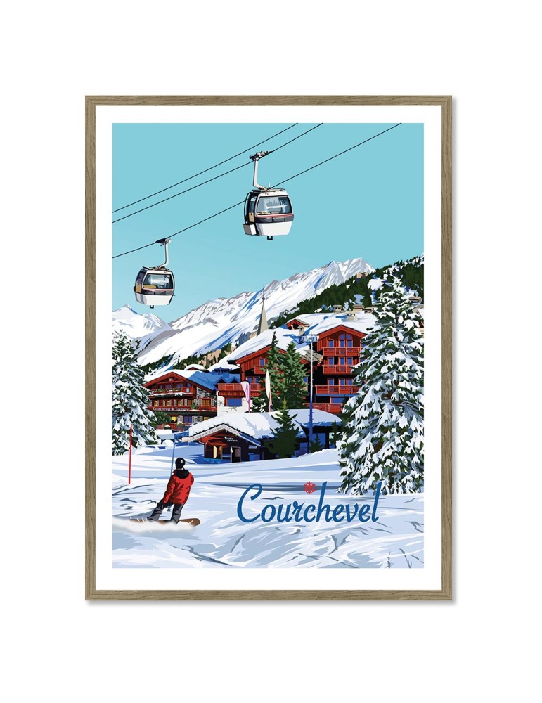 Courchevel – Poster affiche – image encadrée