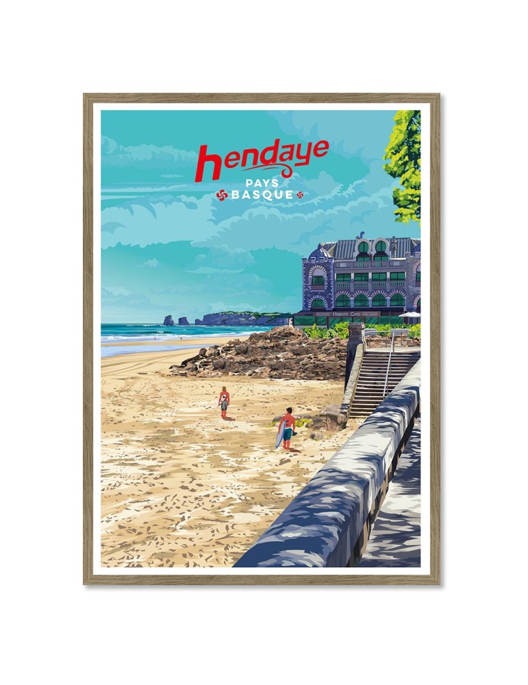 Hendaye – Poster affiche – image encadrée