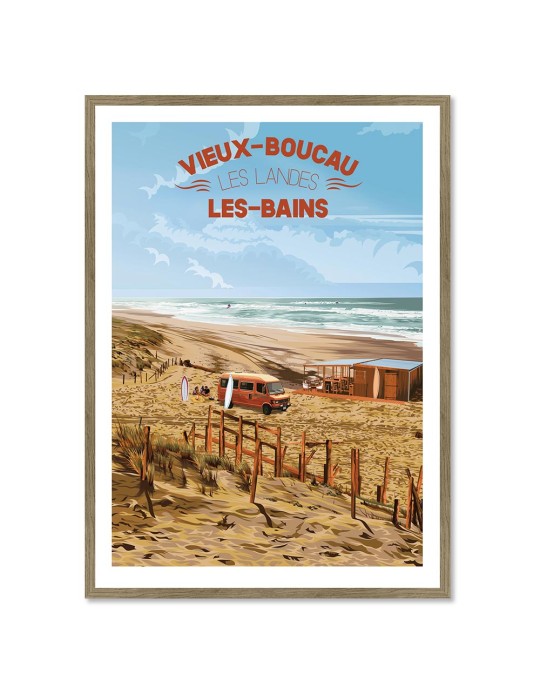 Les Bains – Poster affiche – image encadrée