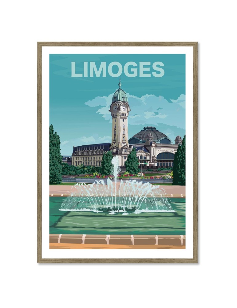 Limoges – Poster affiche – image encadrée