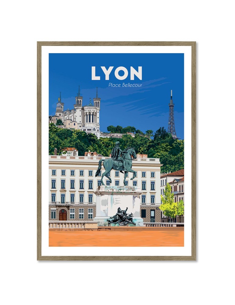 Lyon – Poster affiche – image encadrée