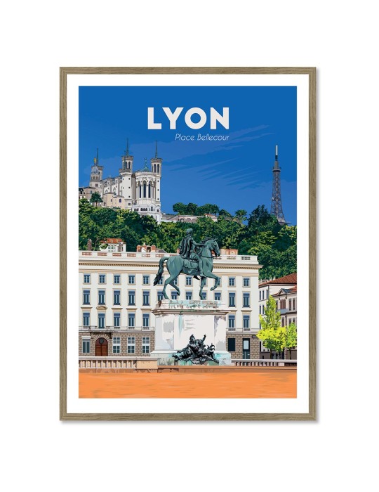 Lyon – Poster affiche – image encadrée
