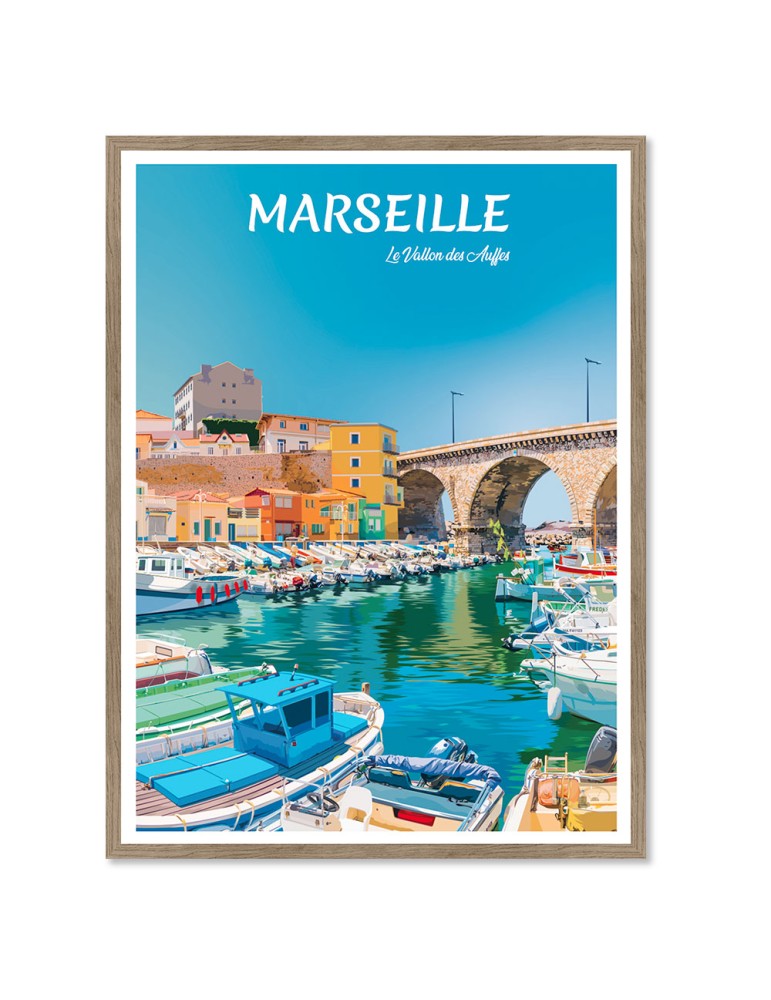 Marseille le vallon – Poster affiche – image encadrée