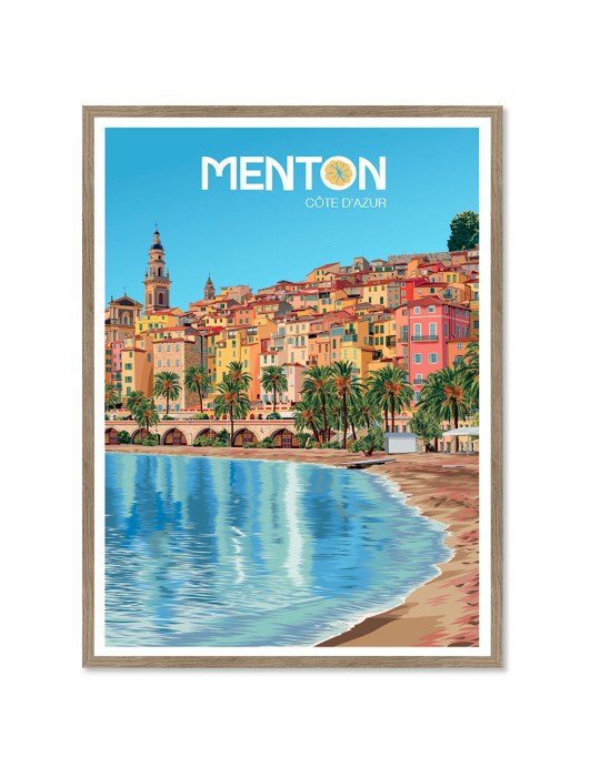 Menton – Poster affiche – image encadrée