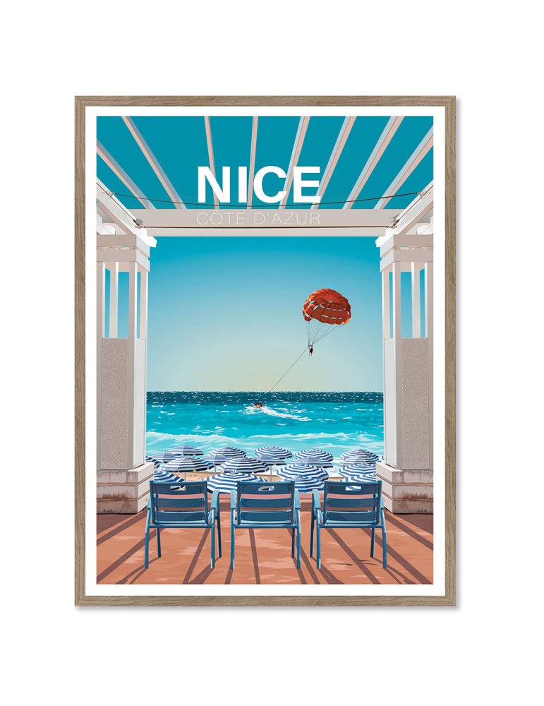 Nice – Poster affiche – image encadrée