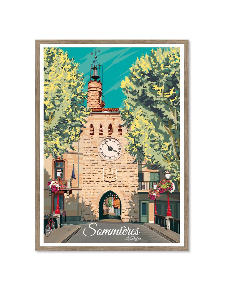 Sommières – Poster affiche – image encadrée
