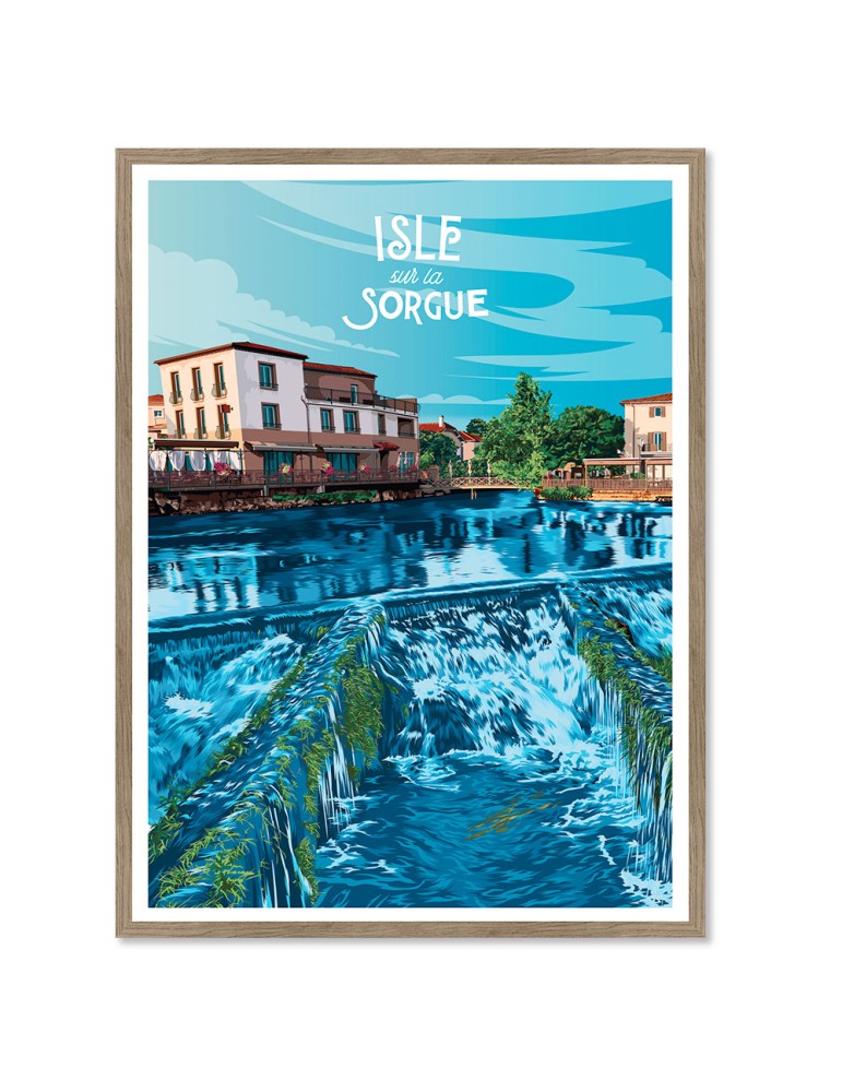 Isle sur la Sorgue – Poster affiche – image encadrée