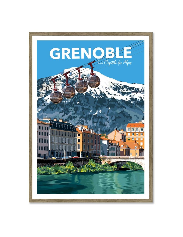 Grenoble – Poster affiche – image encadrée