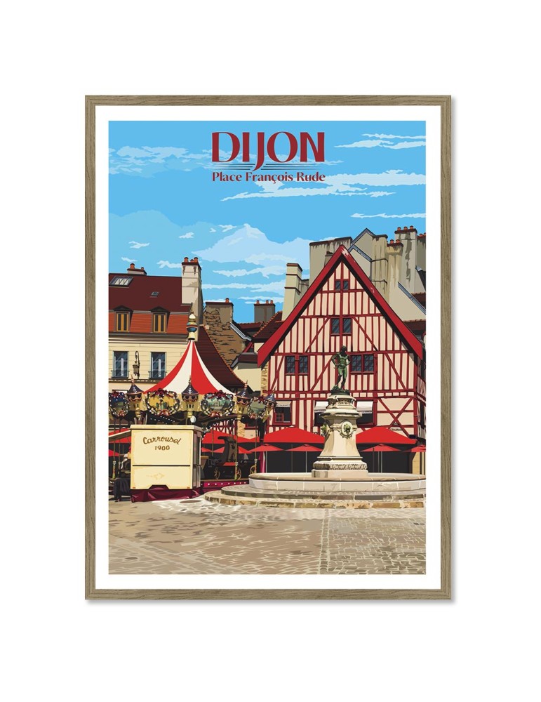 Dijon – Poster affiche – image encadrée