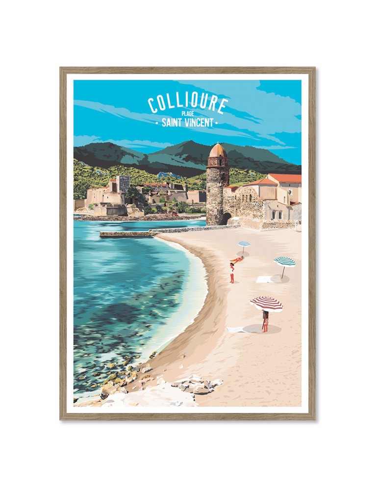Collioure Saint-Vincent – Poster affiche – image encadrée