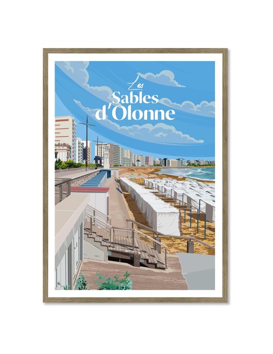 Les Sables d'Olonne – Poster affiche – image encadrée