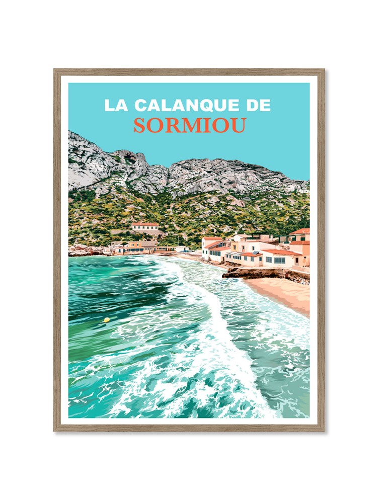 La Calanque de Sormiou – Poster affiche – image encadrée