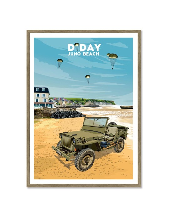 D'Day Juno Beach – Poster affiche – image encadrée