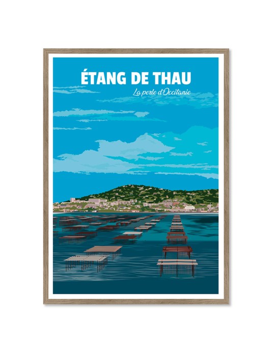 Etang de Thau – Poster affiche – image encadrée