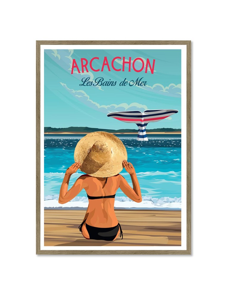 Arcachon Les Bains de Mer – Poster affiche – image encadrée