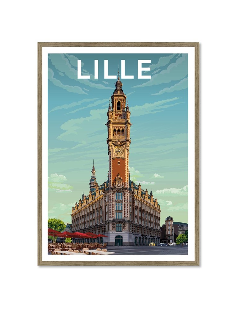 Lille – Poster affiche – image encadrée