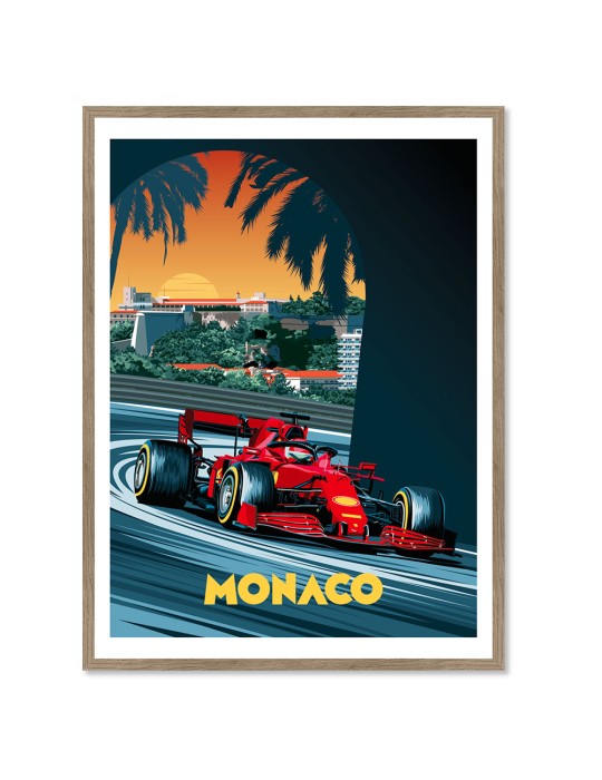 Grand-Prix de Monaco – Poster affiche – image encadrée