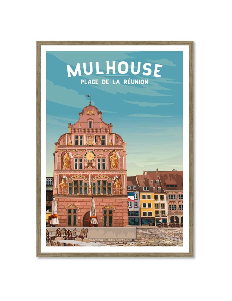 Mulhouse – Poster affiche – image encadrée