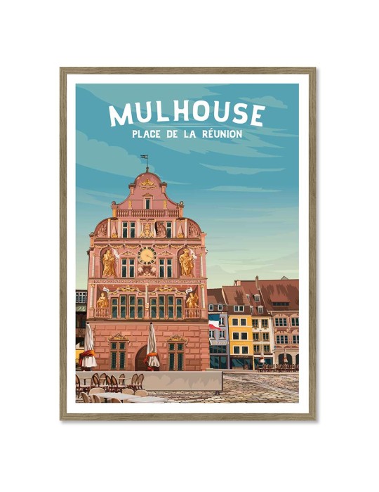 Mulhouse – Poster affiche – image encadrée