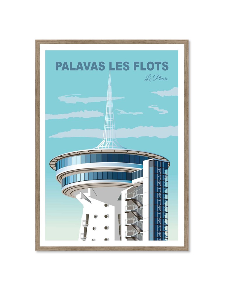 Palavas "Le Phare" – Poster affiche – image encadrée