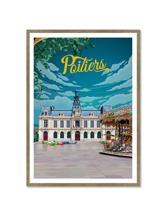 Poitiers – Poster affiche – image encadrée