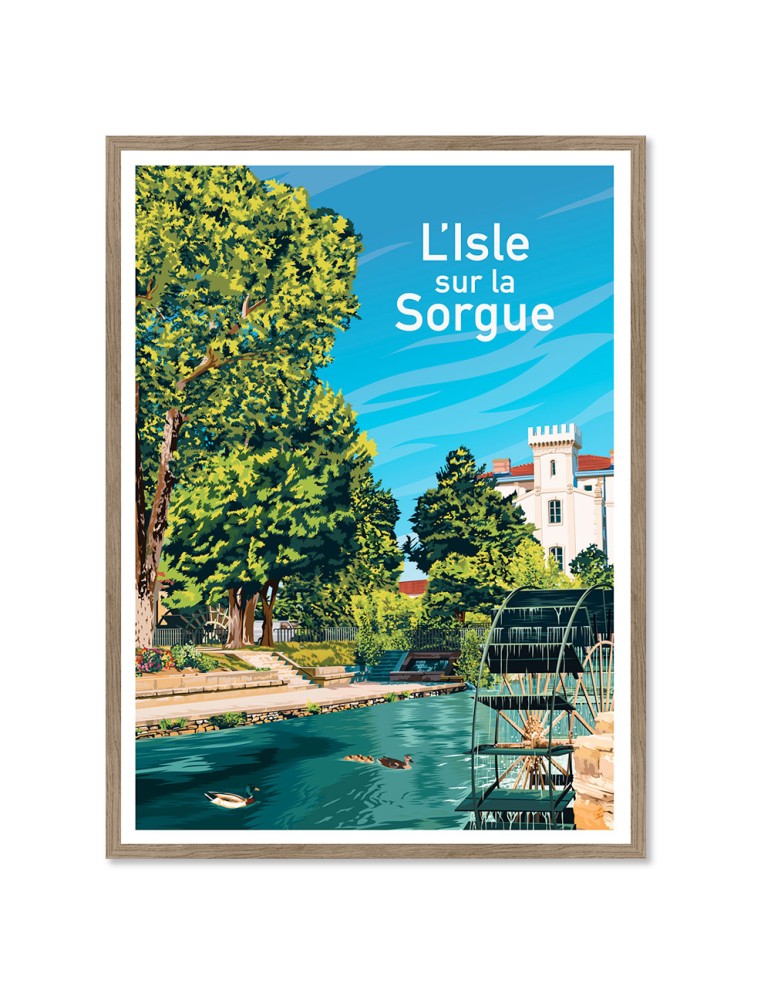 L'Isle sur la Sorgue – Poster affiche – image encadrée