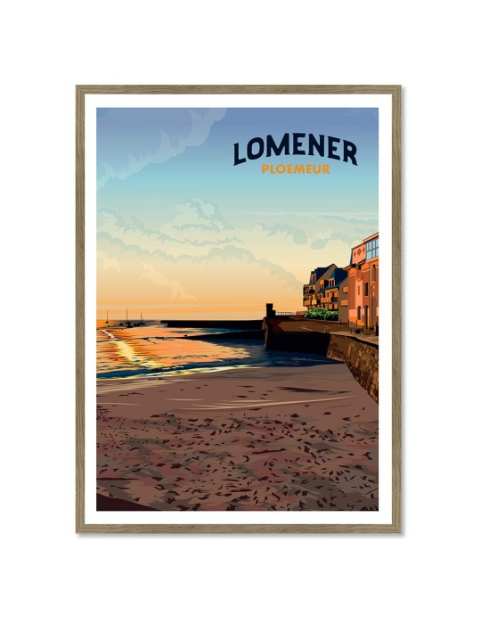 Lomener couché du soleil – Poster affiche – image encadrée