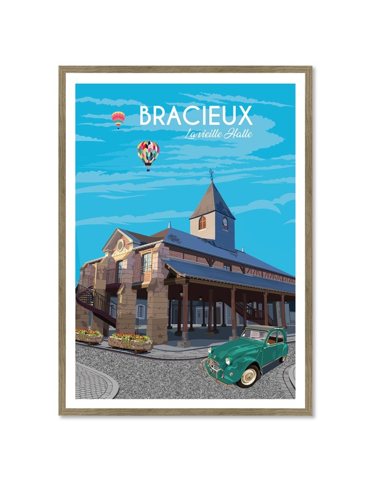 Vieille Halle de Bracieux – Poster affiche – image encadrée