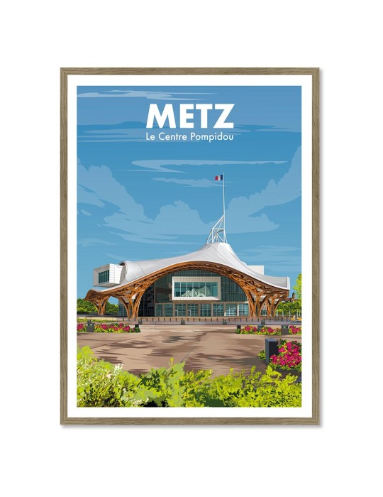 Metz Centre Pompidou – Poster affiche – image encadrée