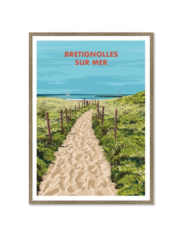Brétignolles-sur-Mer – Poster affiche – image encadrée