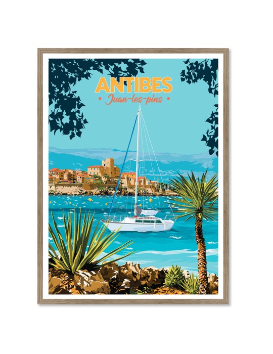 Antibes Jouan-les-pins – Poster affiche – image encadrée