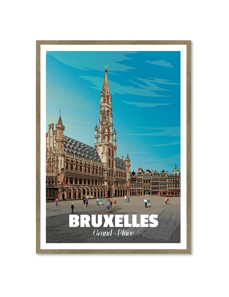 Bruxelles Grand-Place – Poster affiche – image encadrée