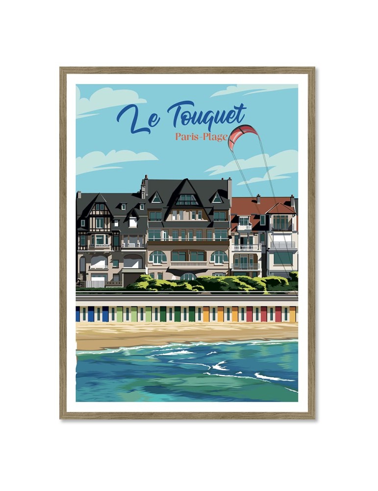 Le Touquet Paris Plage – Poster affiche – image encadrée