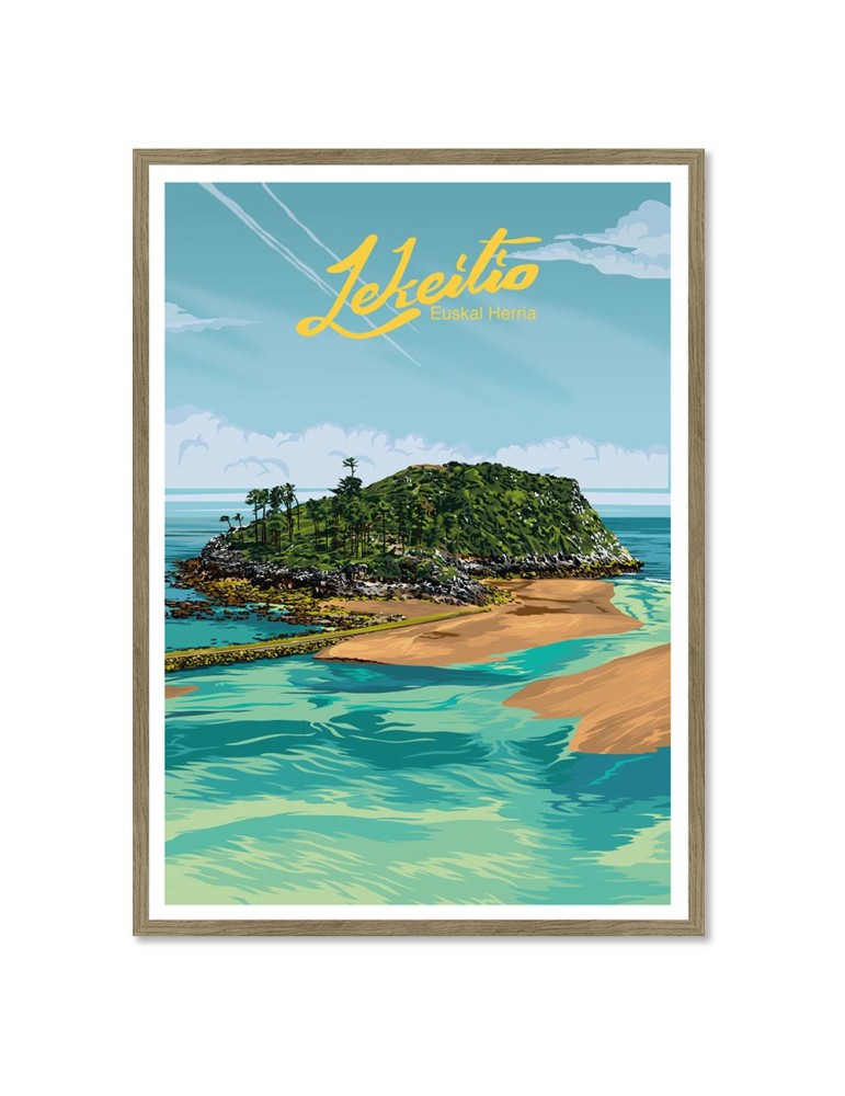 Lekeitio Euskal Herria – Poster affiche – image encadrée