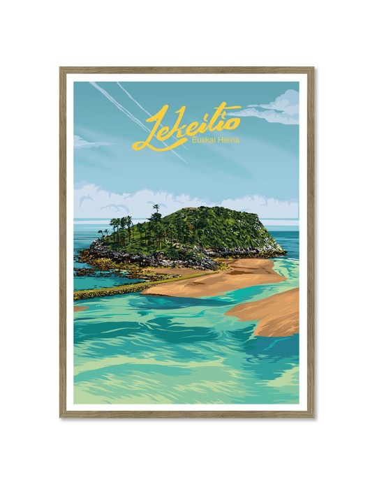Lekeitio Euskal Herria – Poster affiche – image encadrée