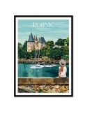 Pornic "Port Gourmalon" – Poster affiche – image encadrée