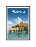 Béziers – Poster affiche – image encadrée