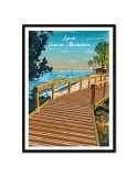 Maubuisson Lac de Carcans – Poster affiche – image encadrée