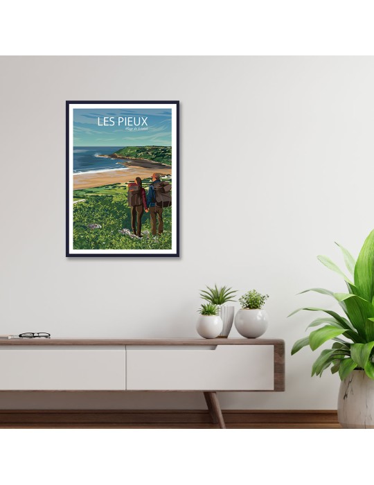 Les Pieux Randonneurs – Poster affiche – image encadrée