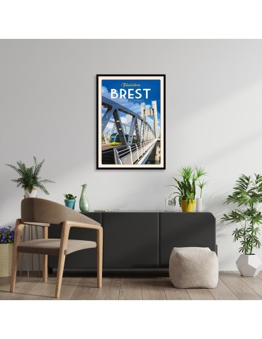 Brest Pont de Recouvrance – Poster affiche – image encadrée 2