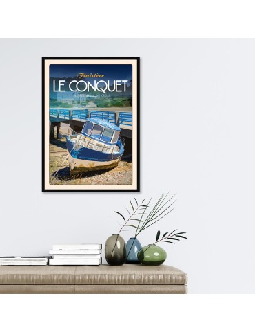 Le Conquet La Passerelle de Croaë – Poster affiche – image encadrée 2