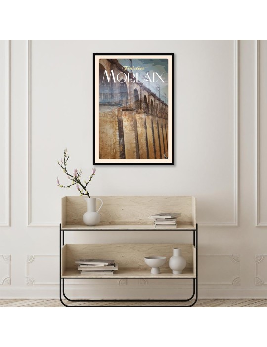 Morlaix Le Viaduc - Poster affiche – image encadrée