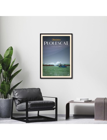 Plouescat La Côte des sables - Poster affiche – image encadrée 2