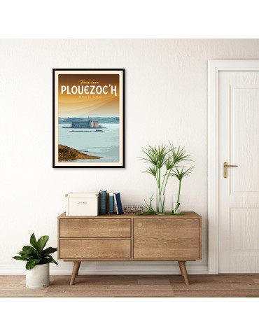 Plouezoc'h Le Château du Taureau - Poster affiche – image encadrée 2