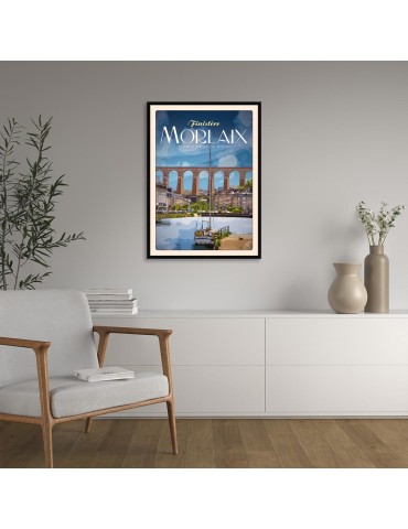 Morlaix - Port de plaisance - Poster affiche – image encadrée 2