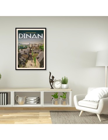 Dinan - Rue du Jerzual - Poster affiche – image encadrée 2