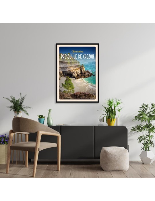 Presqu'île de Crozon - Pointe Saint Hernot - Poster affiche – image encadrée