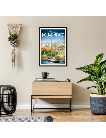 Douarnenez - Anna Rosa, Port musée - Poster affiche – image encadrée 2