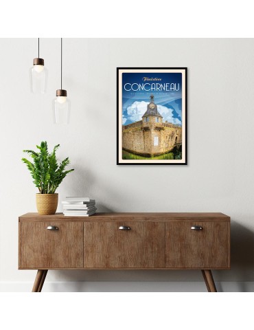 Concarneau - Ville close, Éperon de la Demi Lune - Poster affiche – image encadrée 2